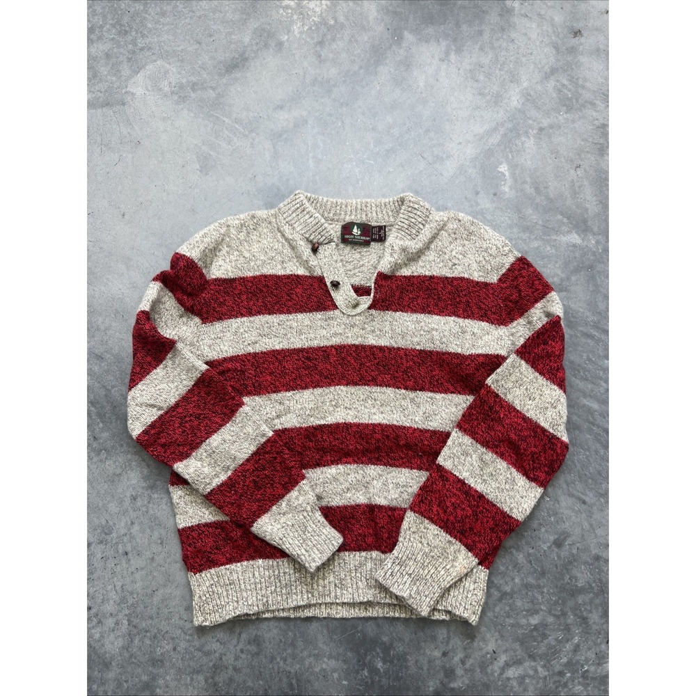 Vintage High Sierra Size Large Sweater 85percent Wool Stripe Sku306